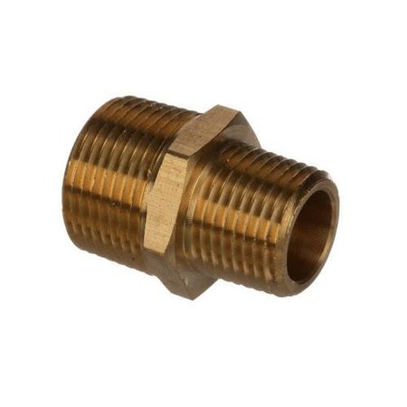 LANCER BRASS HEX NIPPLE 3/4 MPT X 1/2 112RJF